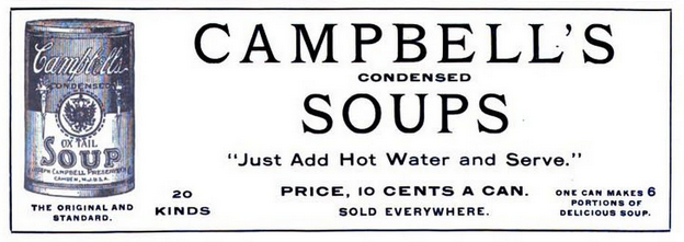 ad for Campbell's Condensed Soup, 1901